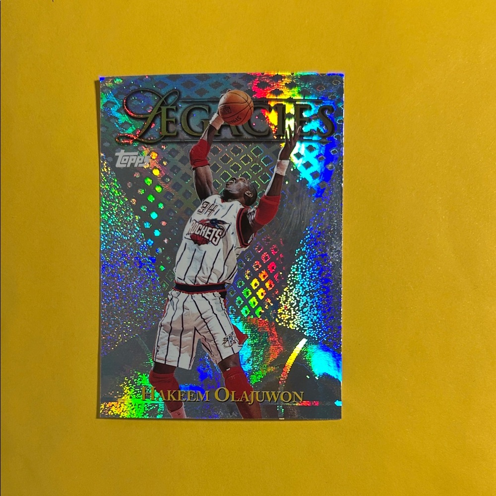 1999 Topps Legacies Houston Rockets Hakeem Olajuwon,Holographic Card #L-3